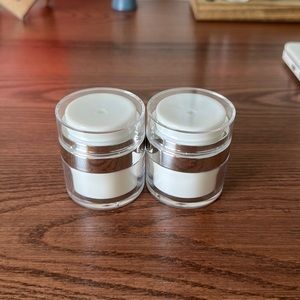 2 airless pump jar bottles